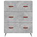 Credenza Grigio Cemento 69,5x34x90 Cm In Legno Multistrato - Foto miniatura 4