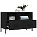 Mobile Porta Tv Nero 80x36x50 Cm In Legno Multistrato - Foto miniatura 4