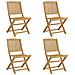 Sedie Giardino Pieghevoli 4 Pz 57x49x90cm Legno Massello Acacia - Foto miniatura 1