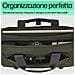 Borsa Modulare per Laptop da 15.6 Pollici Colore Verde e Grigio - Foto miniatura 11