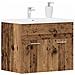 Mobile Lavabo Bagno Legno Antico 60x38,5x46 cm in Truciolato - Foto miniatura 8