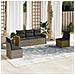 Set Divano Da Giardino 5 Pz Con Cuscini Grigio In Polyrattan - Foto miniatura 1