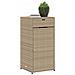 Armadietto Portaoggetti Giardino Beige 55x55x111cm Polyrattan - Foto miniatura 4
