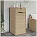 Armadietto Portaoggetti Giardino Beige 55x55x111cm Polyrattan - Foto miniatura 2
