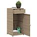 Armadietto Portaoggetti Giardino Beige 55x55x111cm Polyrattan - Foto miniatura 5