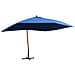 Lusso Casadino -  Ombrellone A Sbalzo Con Palo In Legno 400x300 Cm Blu - Foto miniatura 2