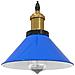 Lampada a Sospensione Regolabile E27 Blu Scuro Ø22 cm Metallo - Foto miniatura 2