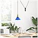 Lampada a Sospensione Regolabile E27 Blu Scuro Ø22 cm Metallo - Foto miniatura 3