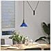 Lampada a Sospensione Regolabile E27 Blu Scuro Ø22 cm Metallo - Foto miniatura 4