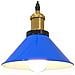 Lampada a Sospensione Regolabile E27 Blu Scuro Ø22 cm Metallo - Foto miniatura 5