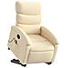 Poltrona Alzapersona Massaggiante Reclinabile Crema in Tessuto - Foto miniatura 3