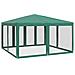 Tenda per Feste con 8 Pareti Laterali in Rete Verde 4x4 m HDPE - Foto miniatura 1