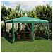 Tenda per Feste con 8 Pareti Laterali in Rete Verde 4x4 m HDPE - Foto miniatura 2