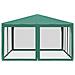 Tenda per Feste con 8 Pareti Laterali in Rete Verde 4x4 m HDPE - Foto miniatura 4