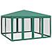 Tenda per Feste con 8 Pareti Laterali in Rete Verde 4x4 m HDPE - Foto miniatura 5