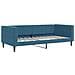 Divano Letto Estraibile con Materassi Blu 90x200 cm Velluto - Foto miniatura 4
