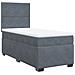 Giroletto a Molle con Materasso Grigio Scuro 80x200 cm Velluto - Foto miniatura 1