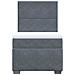 Giroletto a Molle con Materasso Grigio Scuro 80x200 cm Velluto - Foto miniatura 4