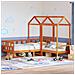 Set Dormeuse con Tetto Marrone Cera 90x200 cm Massello Pino - Foto miniatura 2