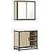 Set Mobili da Bagno 2 pz Rovere Sonoma in Legno Multistrato - Foto miniatura 1