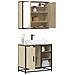 Set Mobili da Bagno 2 pz Rovere Sonoma in Legno Multistrato - Foto miniatura 2