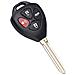 Guscio Chiave Auto Nero Abs Compatibile Con Toyota/camry/corolla - Sostituzione Telecomando - Foto miniatura 4