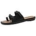 Ciabatte Da Donna Nere Con Cinturino A Dito, Compatibili Con Stile Estivo, Comode E Antiscivolo, Suola Morbida 2cm  S - Foto miniatura 1