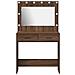 Tavolo da trucco con luci LED Rovere Marrone 78,5x41x135 cm - Foto miniatura 5