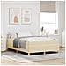 Letto a molle con materasso Crema e Bianco 140 x 200 cm Tessuto - Foto miniatura 2