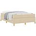 Letto a molle con materasso Crema e Bianco 140 x 200 cm Tessuto - Foto miniatura 3
