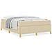 Letto a molle con materasso Crema e Bianco 140 x 200 cm Tessuto - Foto miniatura 4
