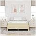 Letto a molle con materasso Crema e Bianco 140 x 200 cm Tessuto - Foto miniatura 5