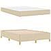 Letto a molle con materasso Crema e Bianco 140 x 200 cm Tessuto - Foto miniatura 6