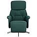 Poltrona Reclinabile con Poggiapiedi Verde Scuro in Tessuto - Foto miniatura 3