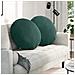 Cuscini per Seduta 2 pcs Verde Scuro Ø80 x 29 cm Velluto - Foto miniatura 2