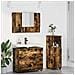 Set di mobili per il bagno con cassetto 3 pcs Rovere fumé - Foto miniatura 2