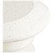 Tavolino Da Appoggio Blackburn In Fiberclay Bianco Forma Scultorea 43x39x45 Cm - Foto miniatura 2