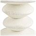 Tavolino Da Appoggio Blackburn In Fiberclay Bianco Forma Scultorea 43x39x45 Cm - Foto miniatura 3