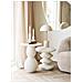 Tavolino Da Appoggio Blackburn In Fiberclay Bianco Forma Scultorea 43x39x45 Cm - Foto miniatura 5