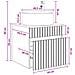 Mobile lavabo da parete Bianco Lucido 49 x 44,5 x 65,5 cm - Foto miniatura 7