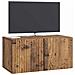 Mobile Porta TV da Muro Legno antico 59,5 x 31 x 30 cm - Foto miniatura 2
