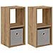 Comodino 2 pcs Rovere artigianale 25,5 x 22 x 49,5 cm - Foto miniatura 1