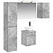 Set di Armadi da Bagno 5 pcs Grigio Cemento 40 x 10,5 x 60,5 cm - Foto miniatura 1