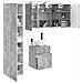 Set di Armadi da Bagno 5 pcs Grigio Cemento 40 x 10,5 x 60,5 cm - Foto miniatura 2