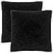 Cuscino con cuscino HEERLEN 2 pz Nero Fleece PV - Foto miniatura 1