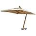 Ombrellone quadrato a sbraccio finitura in legno mod. Alicante 300x300 cm - Foto miniatura 2