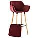 Sgabello Bar Grant In Velluto Sfoderabile I Sedia Alta Cucina In Legno Di Faggio Con Cuscino Removibile I Sgabello Bancone Con Schienale Rosso - Foto miniatura 2