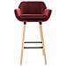 Sgabello Bar Grant In Velluto Sfoderabile I Sedia Alta Cucina In Legno Di Faggio Con Cuscino Removibile I Sgabello Bancone Con Schienale Rosso - Foto miniatura 3