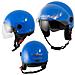 Casco Jet Scooter Moto Omologato Ece 22 Doppia Visiera Parasole Blu M - Foto miniatura 1