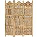 Divisorio A 3 Pannelli Intagliato 120x165cm Massello Di Mango - Foto miniatura 2
